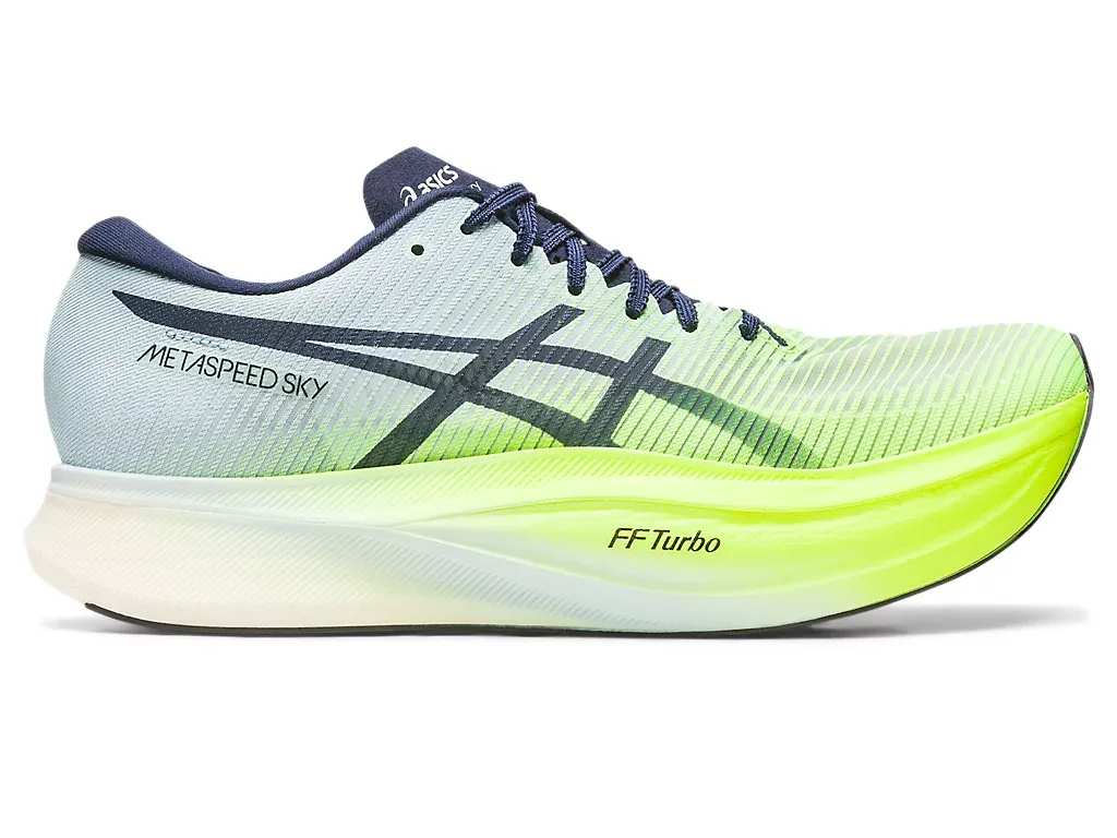 Asics Metaspeed Sky+ Hazard Green/Sky | Hype Fly India