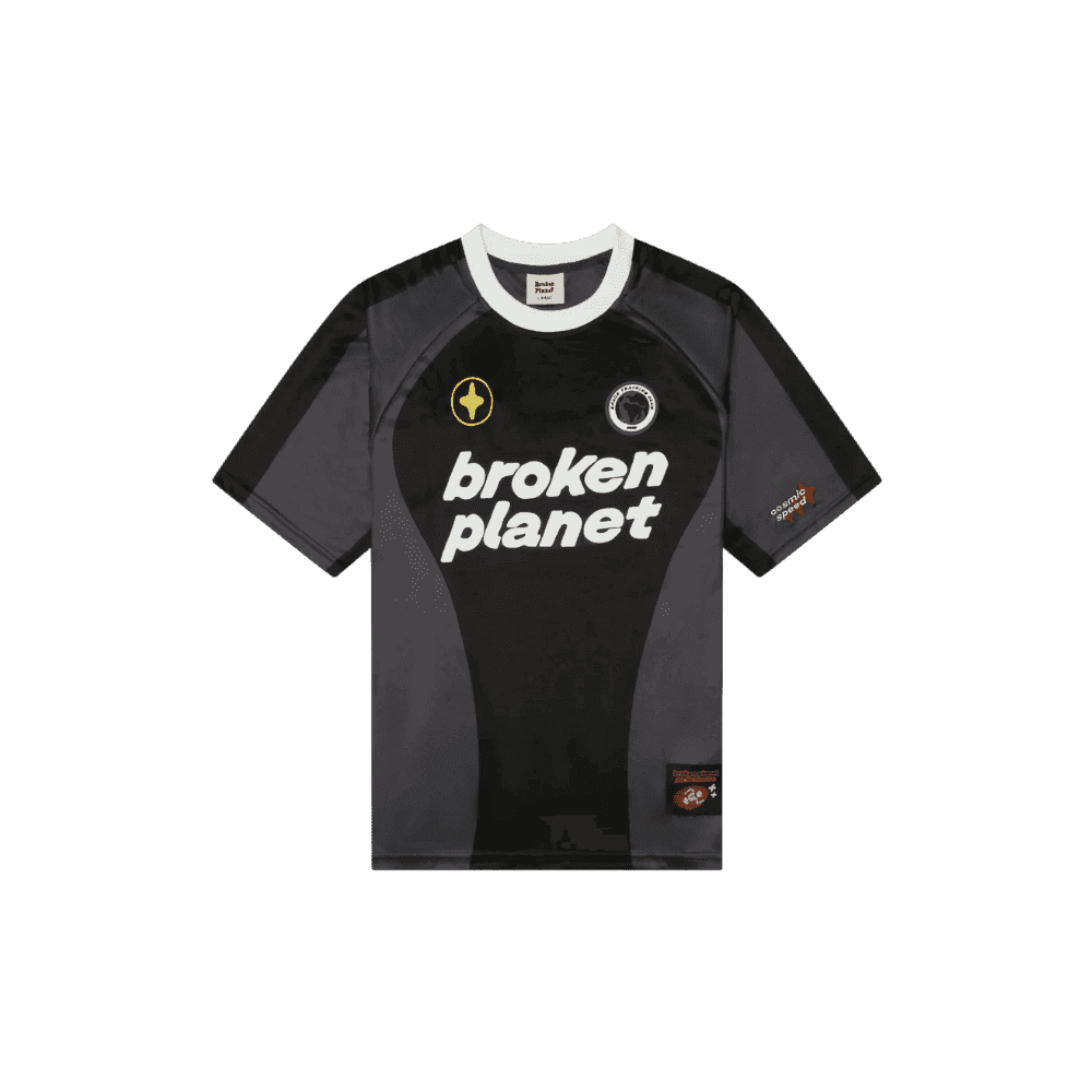 Broken planet football tee ゲームシャツ Broken Planet Market Football Long Sleeve Tee Black/Gray