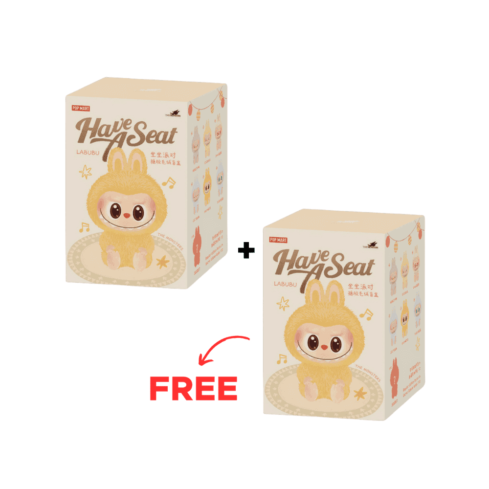  BUY 1 GET 1 FREE - Pop Mart Labubu The Monsters Have a Seat Vinyl Plush Sealed Case Pack of 1+1 - HypeFly India View 0