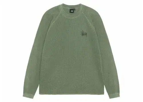 人気 ☆STUSSY☆ RAGLAN THERMAL LS CREW PINE Buy Stussy Raglan Thermal LS Crew Pine | 100% Verified