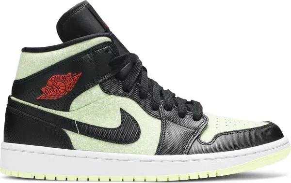 Air Jordan 1 Mid SE Black Barely Volt