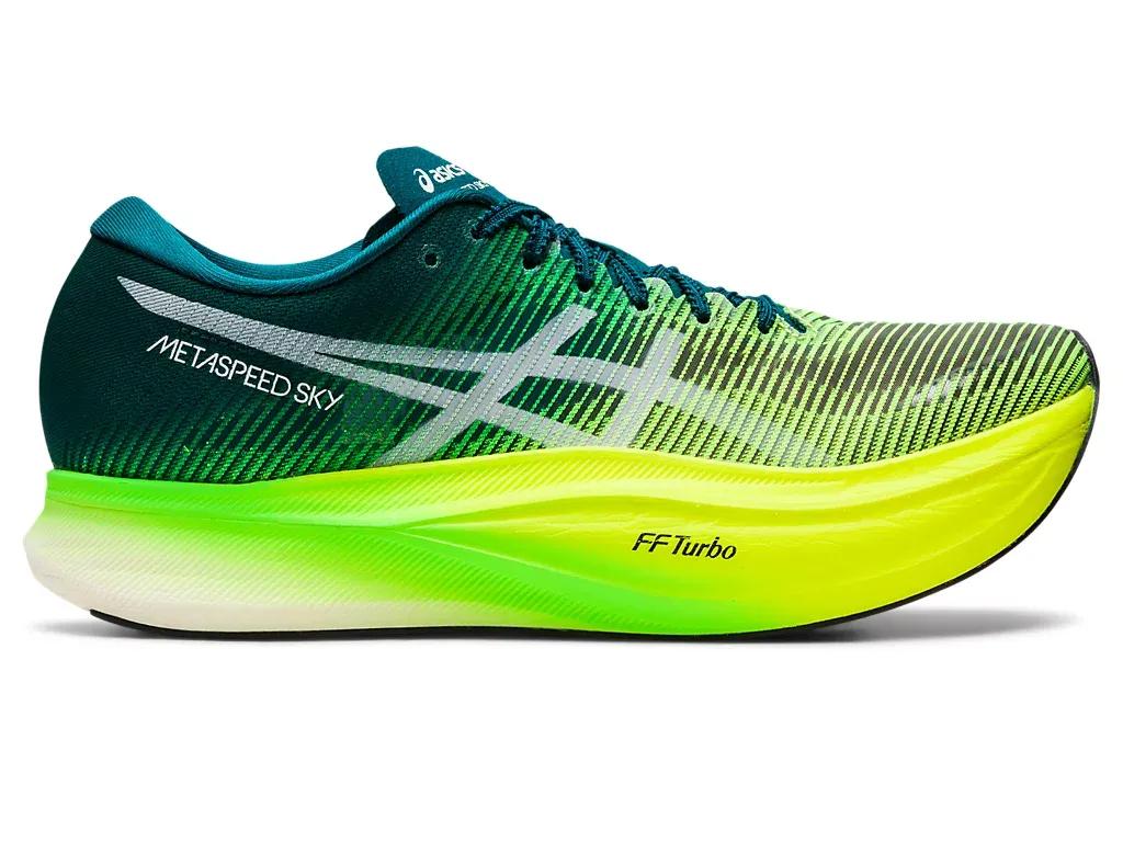 Asics Metaspeed Sky+ Velvet Pine/Safety Yellow | Hype Fly India