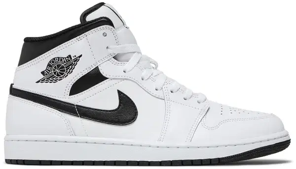 Nike GS Air Jordan 1 Mid White/Black 25㎝ Air Jordan 1 Mid 'White Black' | Shipping Across India