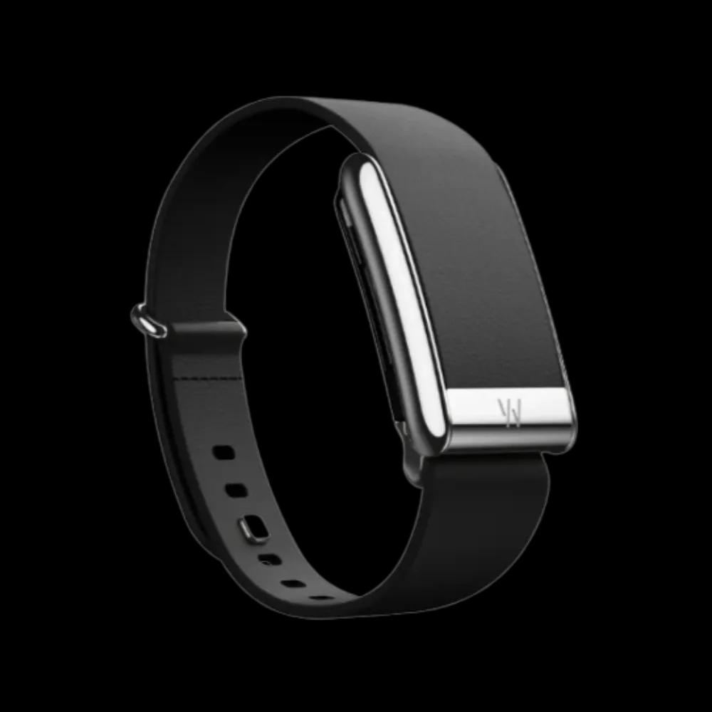 Whoop Leatherluxe Tapered Black with Titanium Band (Strap Only)