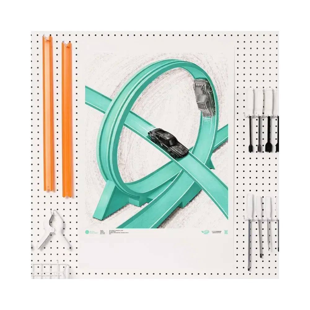 ミニカー Hot Wheels x Daniel Arsham Lap 4 Poster Hot Wheels x Daniel Arsham Lap 4 Poster | Mattel Creations