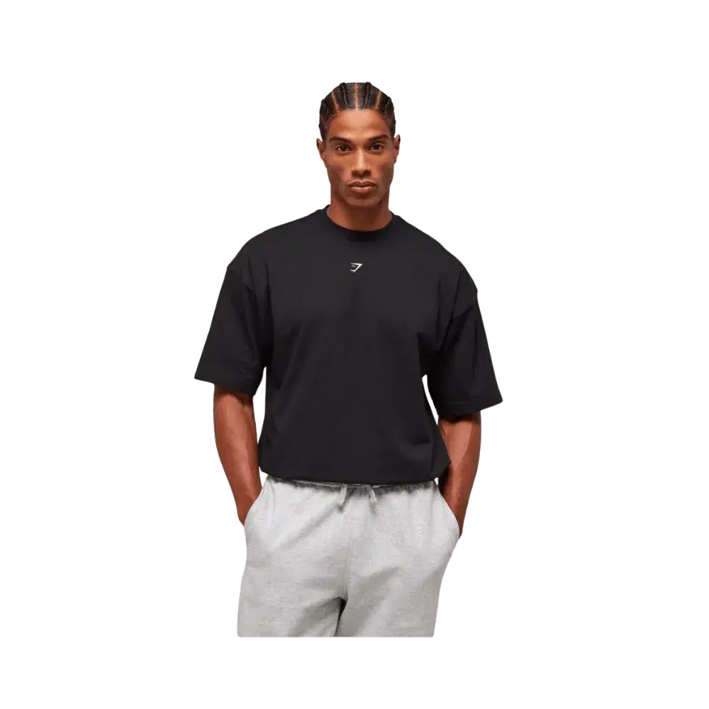 Gymshark Lifting Club Flex T-Shirt Oversized Fit Black | 100