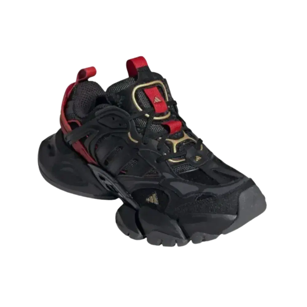 Adidas XLG Runner Deluxe Black Gold Metallic Red | Hype Fly