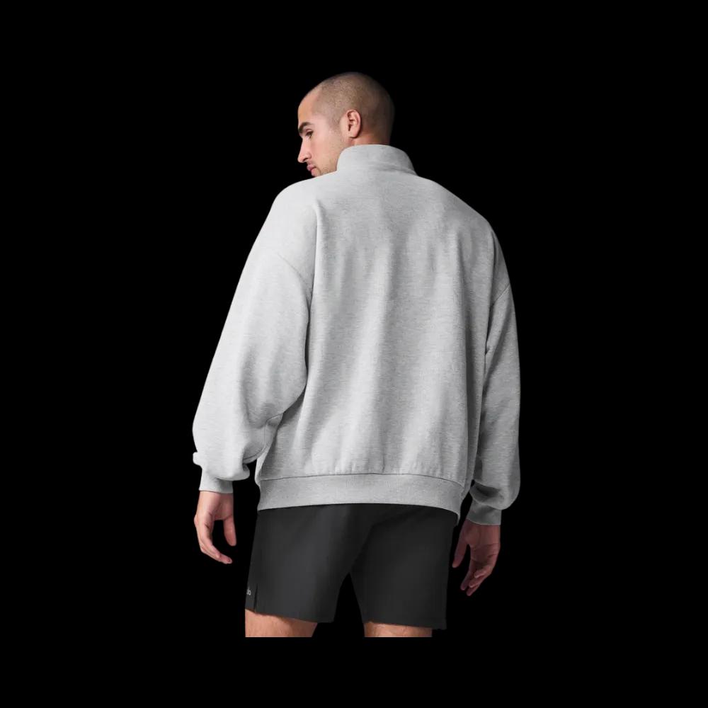 Alo Accolade 1/4 Zip Pullover Athletic Heather Grey