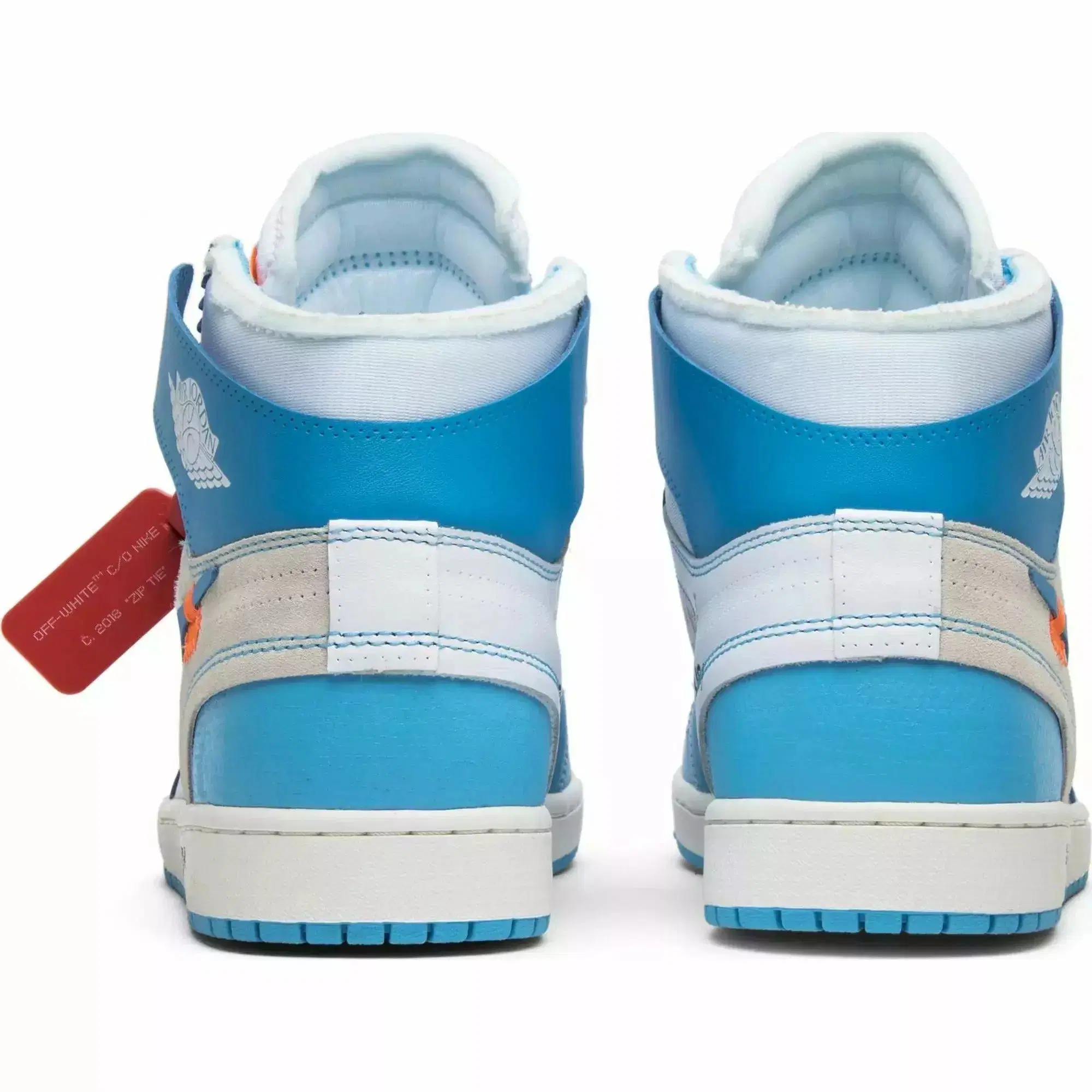 Off-White×Aj1 UNC \"White/DarkPowderBlue\" The Ten: Air Jordan 1 Off White 'Powder Blue' Release Date