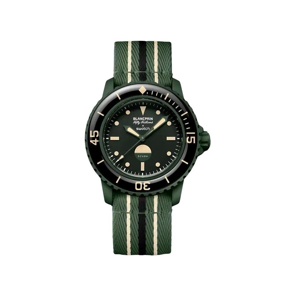 時計 BLANCPAIN x Swatch Green abyss Buy Blancpain x Swatch Green Abyss Scuba Fifty Fathoms Dive