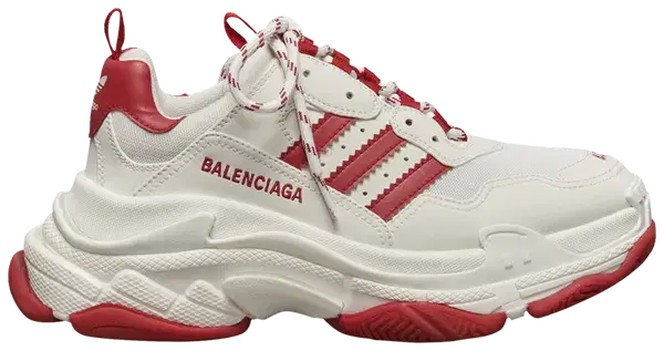 BALENCIAGA×ADIDAS TRIPLE S 42 Balenciaga x Adidas Triple S Sneaker 'White Red' | 100% Authentic