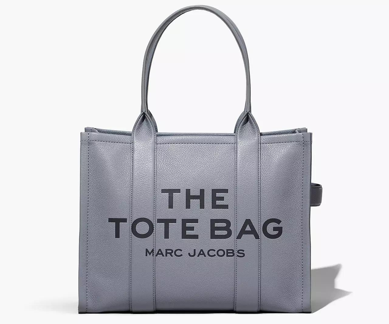 Buy Marc Jacobs The Leather Large Tote Bag 'Wolf Grey' | 100% Verified