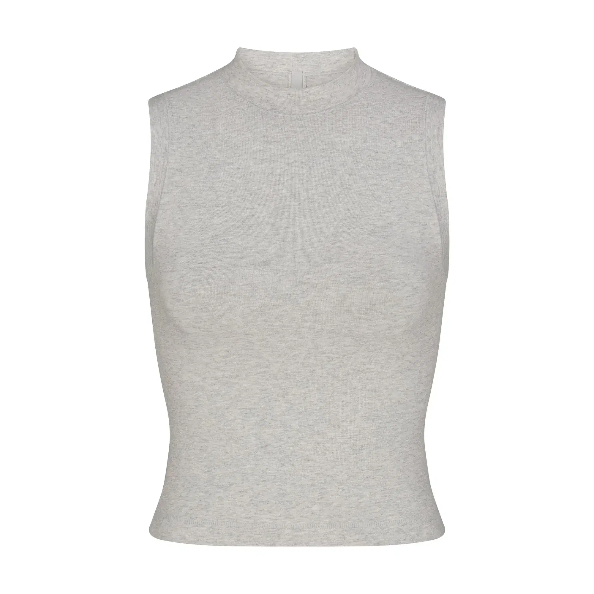 SKIMS SQUARE NECK デイリーエッセンシャル タンクトップ/関送込 Skims Cotton Jersey Mock Neck Tank Light Heather Grey | Hype