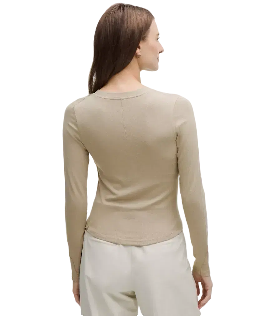 Lululemon Hold Tight Long-Sleeve Henley Sheer Oak | Hype Fly