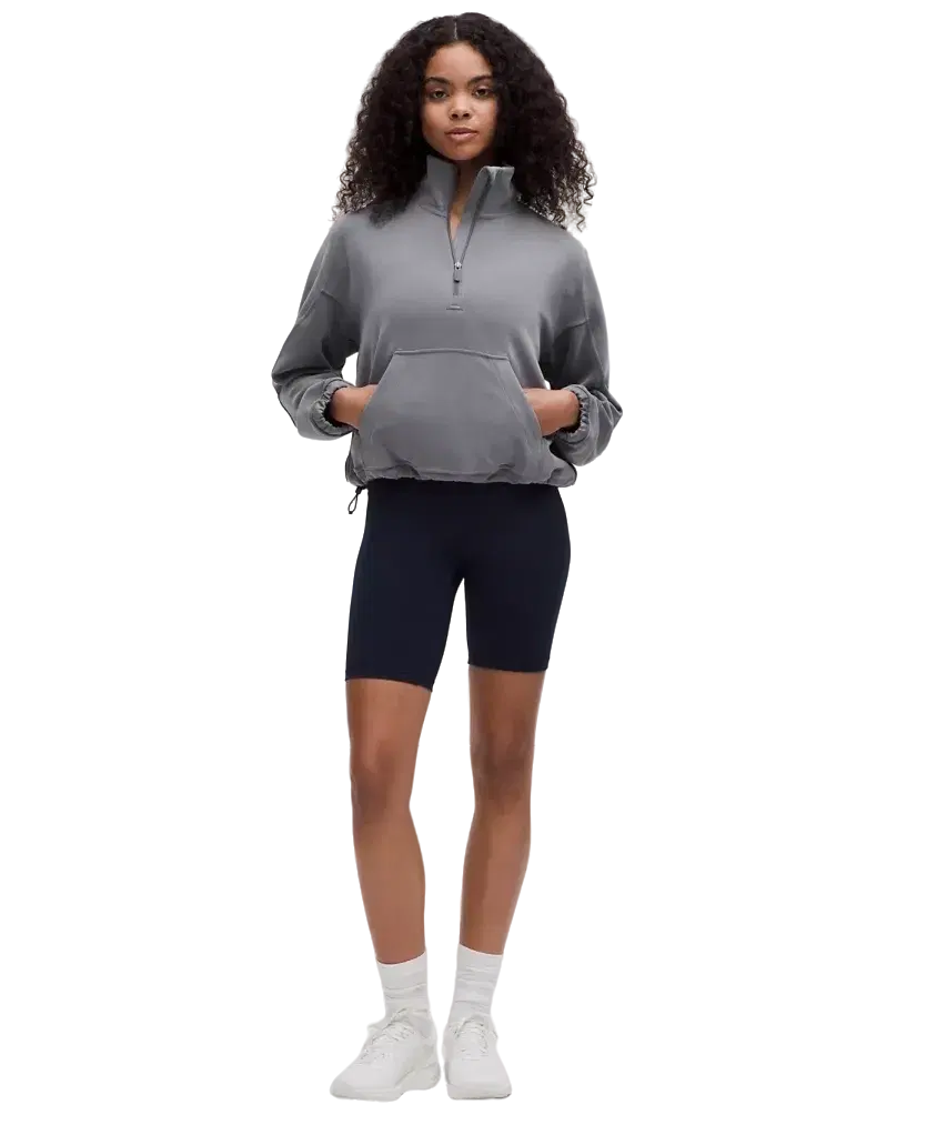Lululemon Brushed Softstreme Half Zip Solar Grey | Hype Fly
