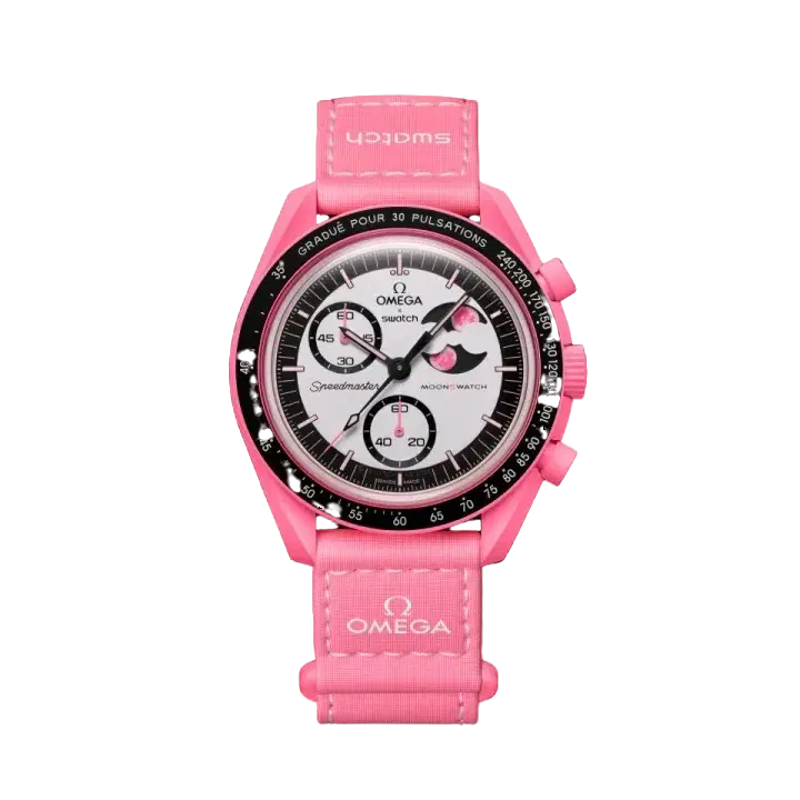 オメガスウォッチ Mission to the Pink Moonphase MISSION TO THE PINK MOONPHASE - Bioceramic MoonSwatch Collection
