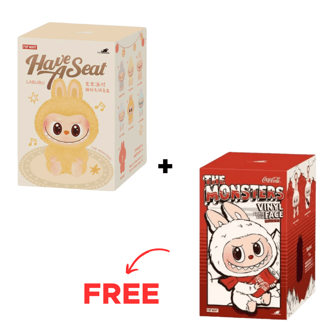 BUY 1 GET 1 FREE - Pop Mart Labubu The Monsters Have a Seat + Coca