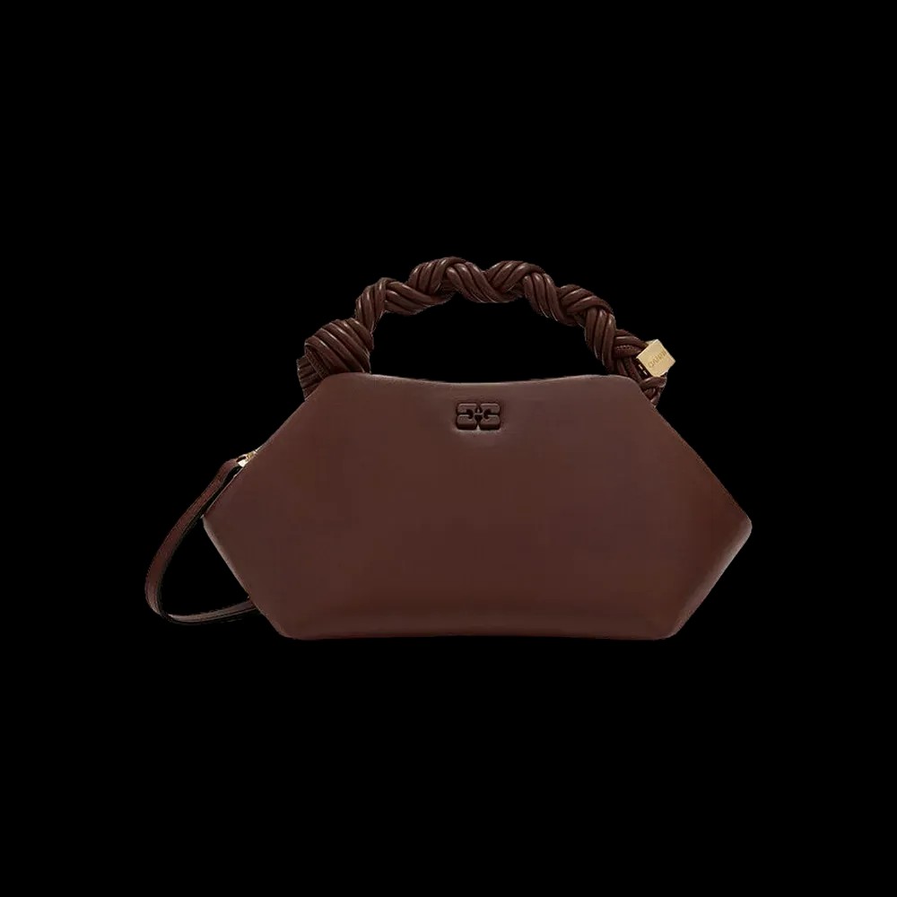 Ganni Brown Small Bou Bag - HypeFly India View 1