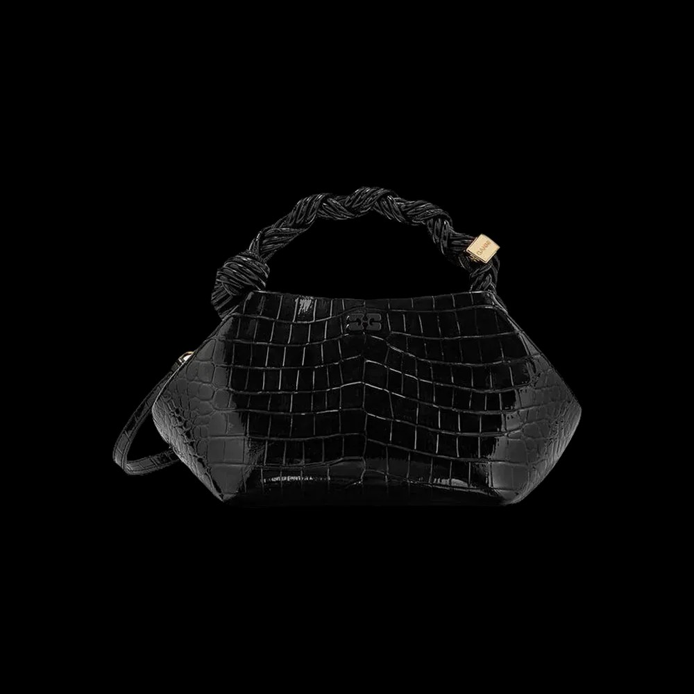 Ganni Black Small Bou Bag - HypeFly India View 1