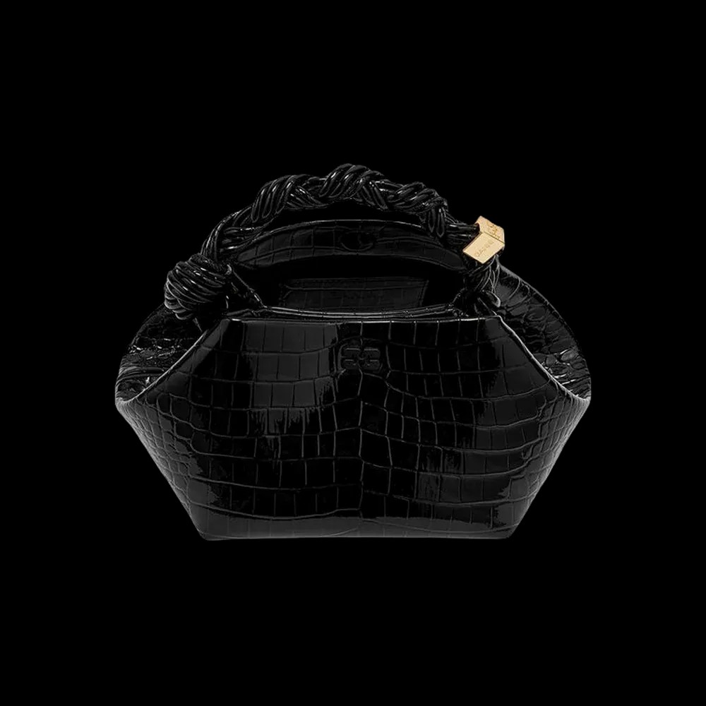 Ganni Black Small Bou Bag - HypeFly India View 3