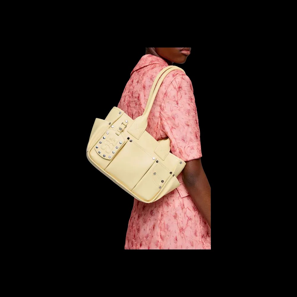 Ganni Small Posy Bag in Yellow - HypeFly India View 4