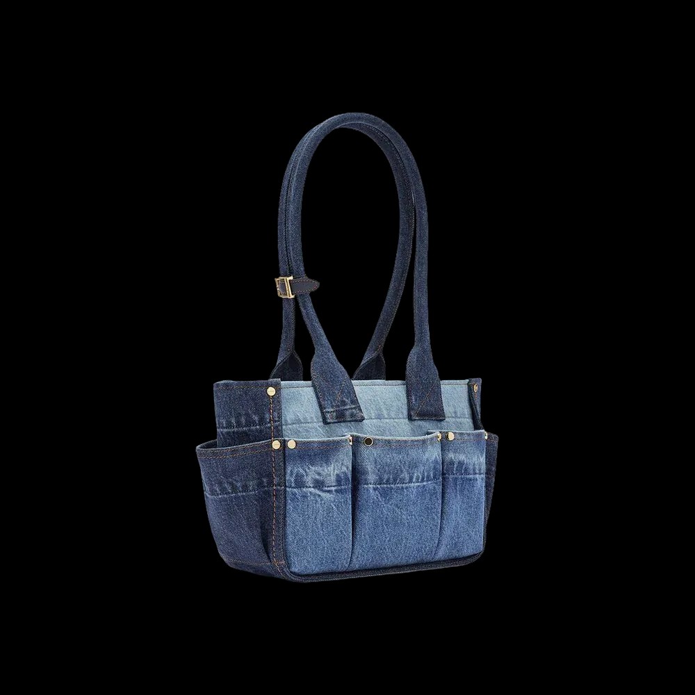 Ganni Small Posy Bag in Blue Denim - HypeFly India View 2