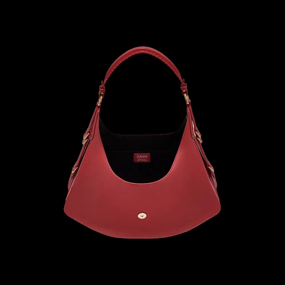 Ganni Red Small Kat Bag - HypeFly India View 4