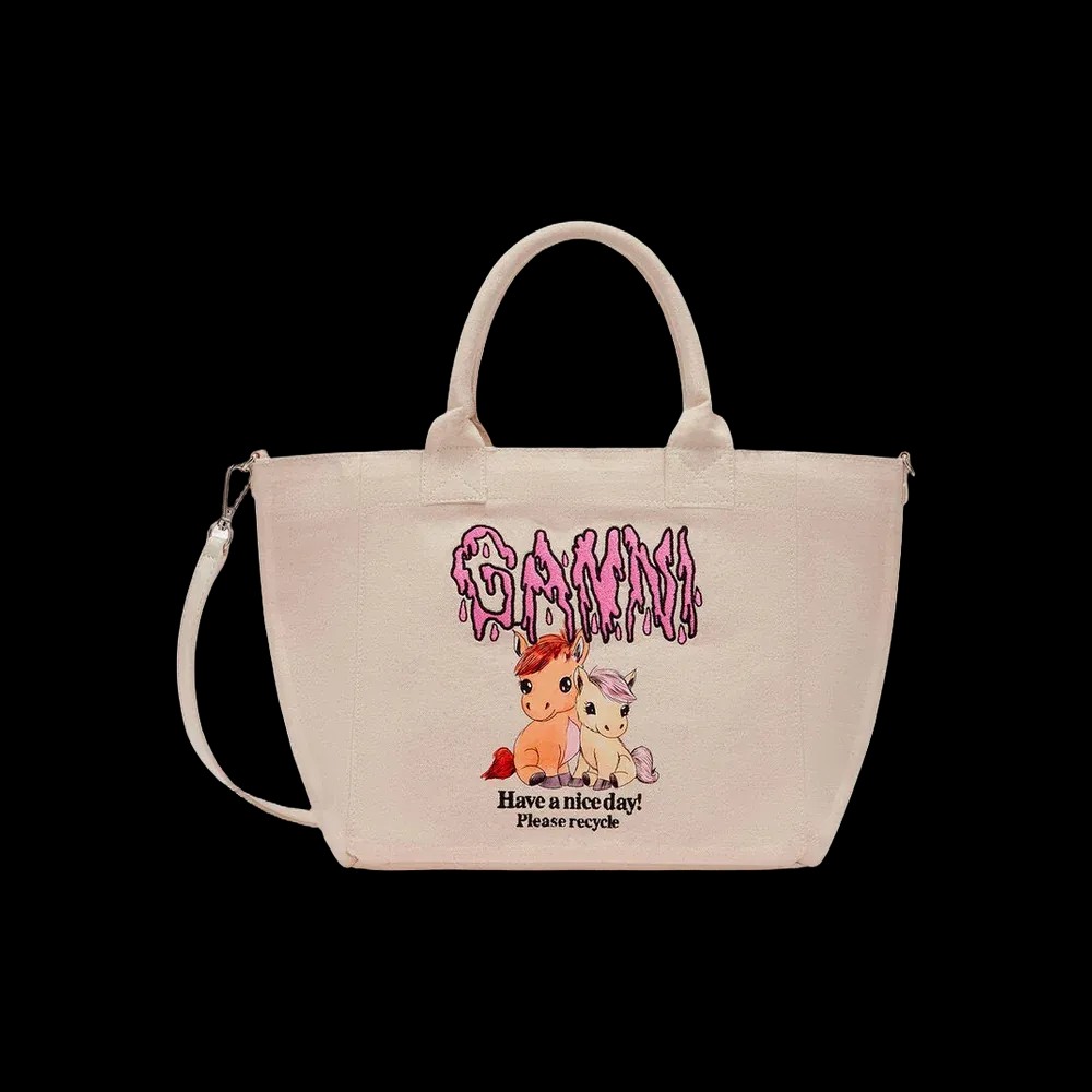 Ganni Small Easy Pony Printed Shopper - HypeFly India View 1