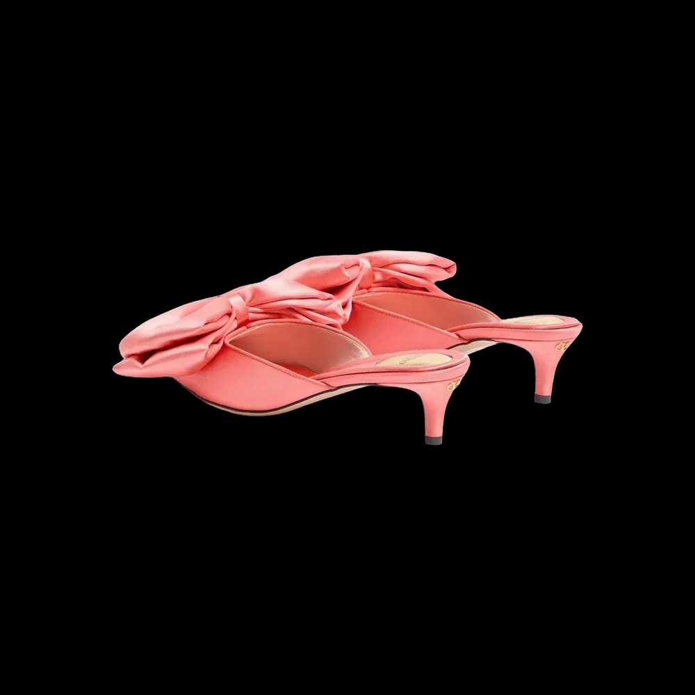 Valentino Yolande Satin Mule 45mm Salmon - HypeFly India View 4