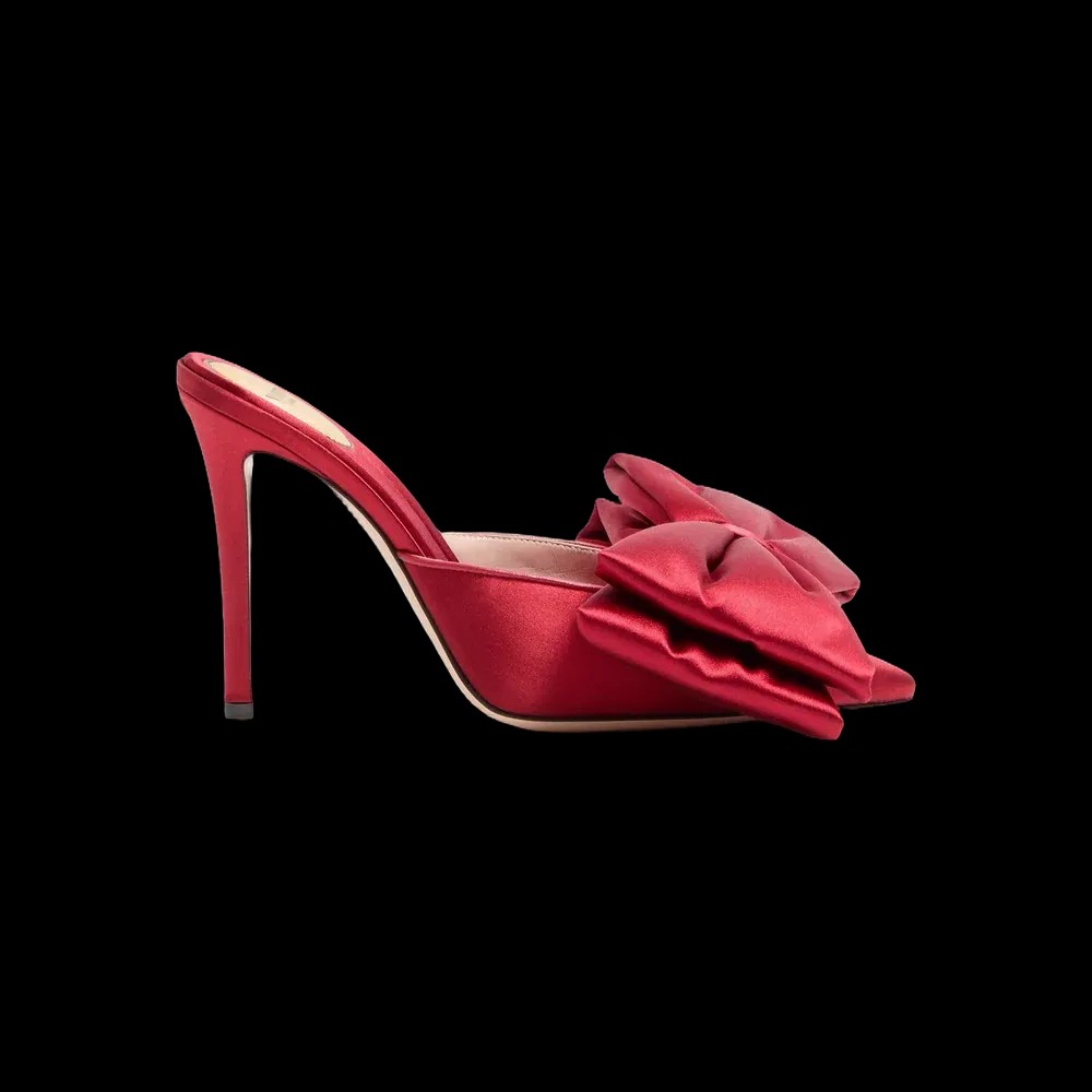 Valentino Yolande Satin Mule 105mm Red - HypeFly India View 1