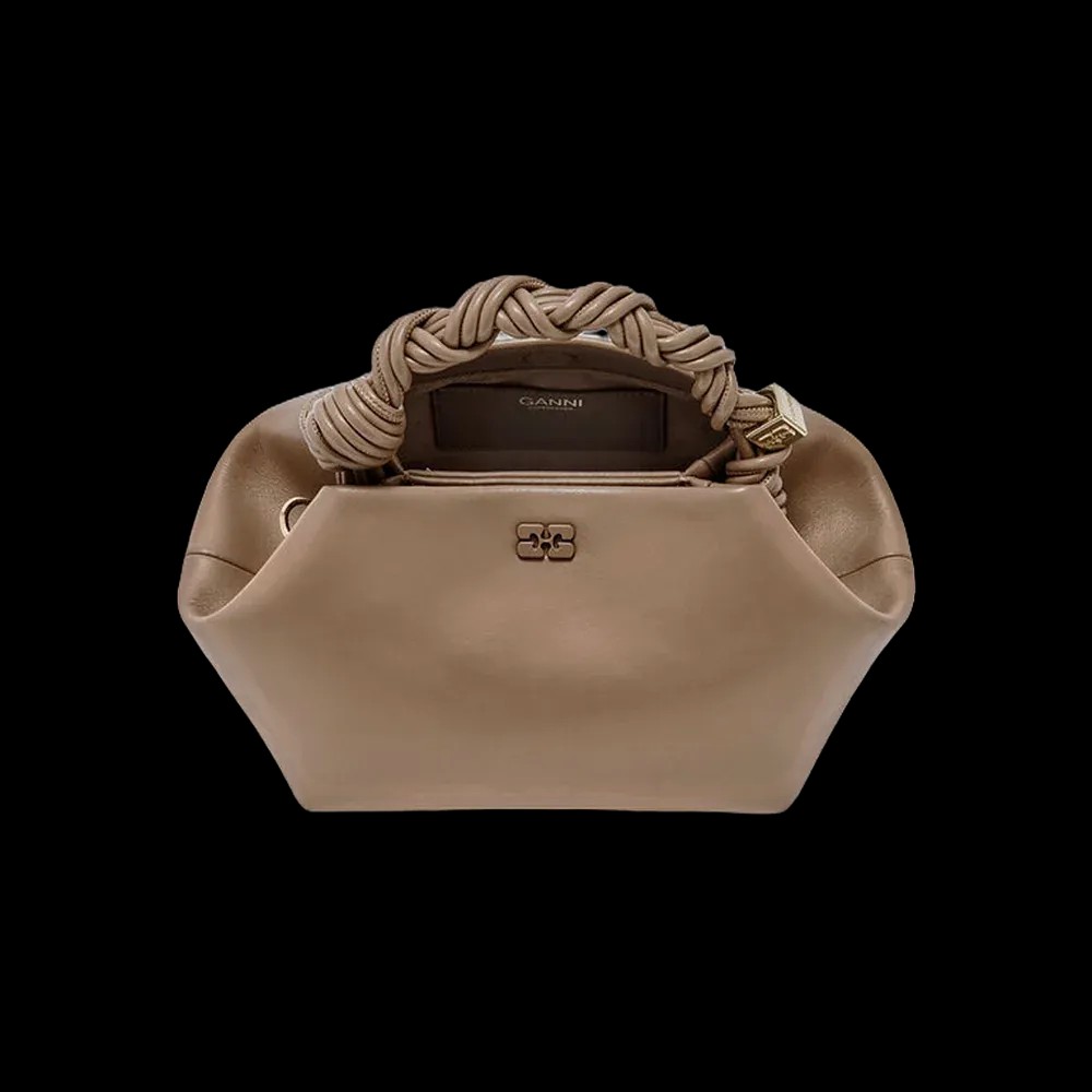 Ganni Small Bou Bag in Brown - HypeFly India View 3