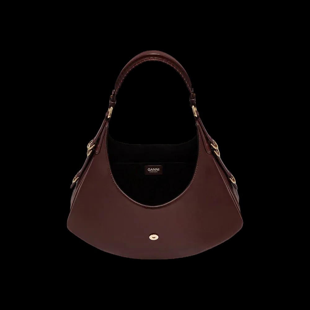 Ganni Brown Small Kat Bag - HypeFly India View 4