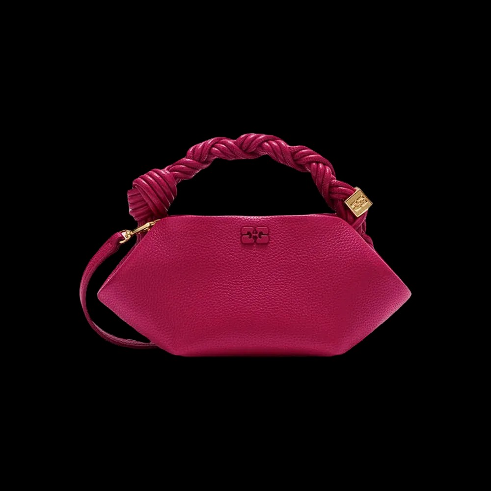 Ganni Mini Bou Bag in Grained Red - HypeFly India View 1