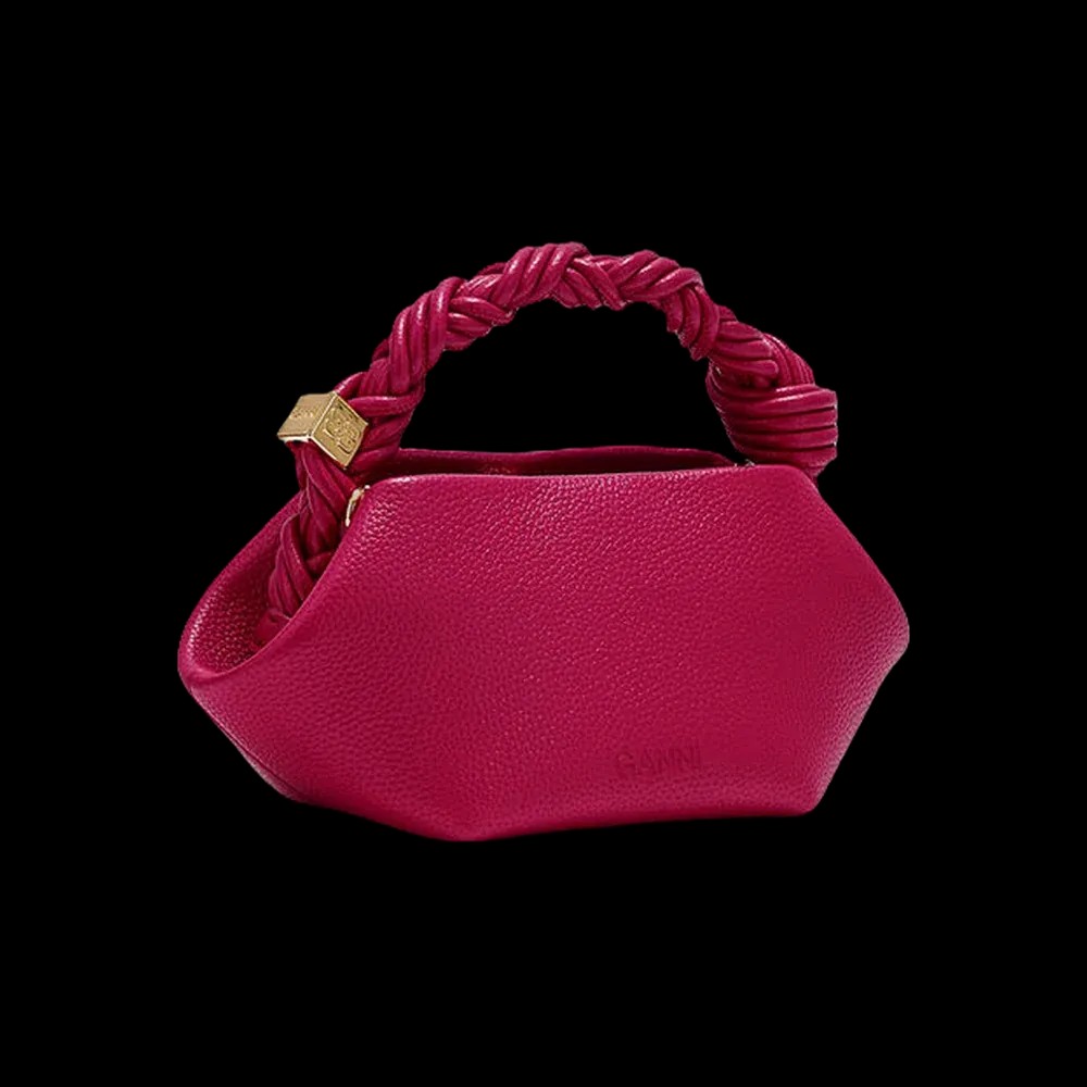 Ganni Mini Bou Bag in Grained Red - HypeFly India View 2