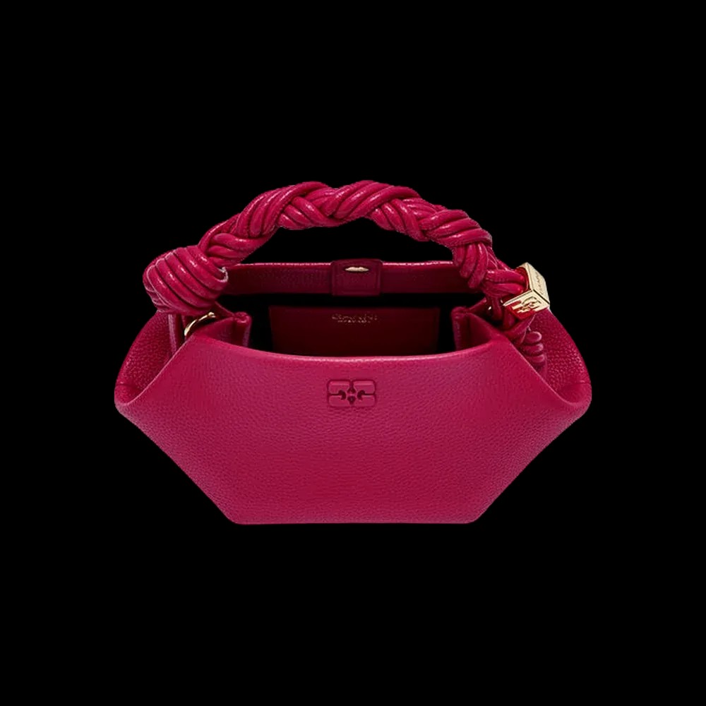 Ganni Mini Bou Bag in Grained Red - HypeFly India View 3