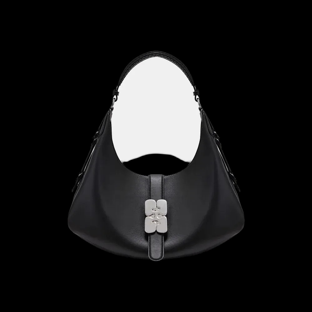 Ganni Black Small Kat Bag - HypeFly India View 1
