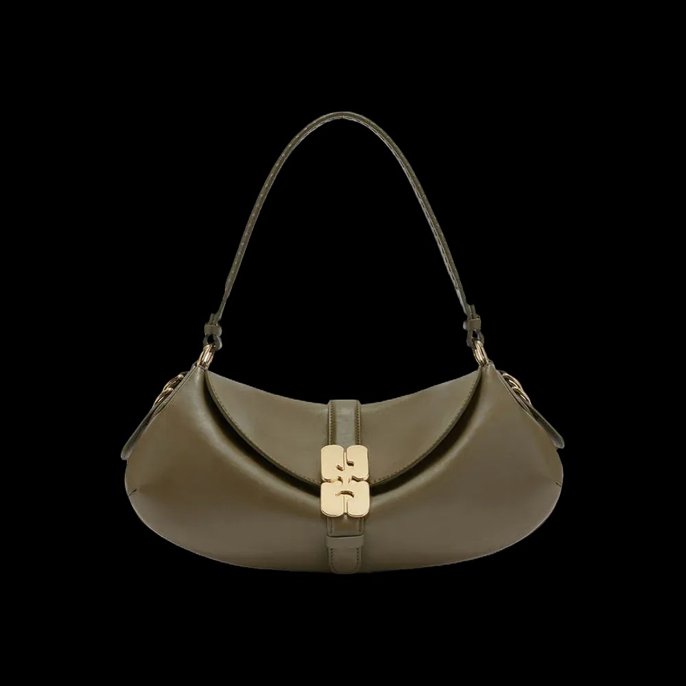 Ganni B-Kat Bag in Green - HypeFly India View 1