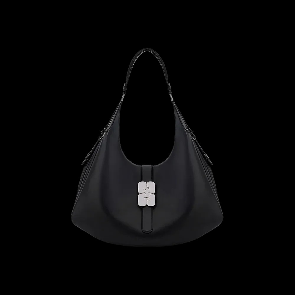 Ganni Black Large Kat Bag - HypeFly India View 1