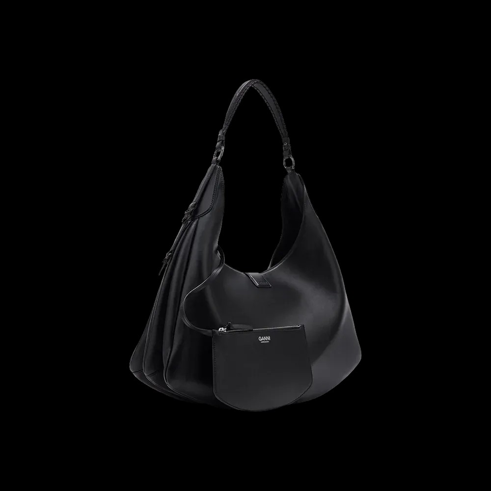 Ganni Black Large Kat Bag - HypeFly India View 2