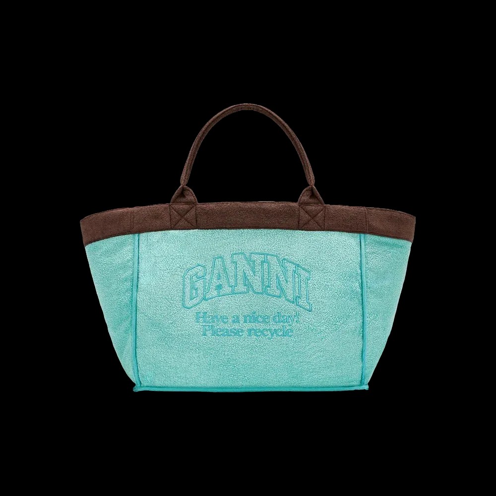 Ganni Reversible Tote XXL in Brown - HypeFly India View 3