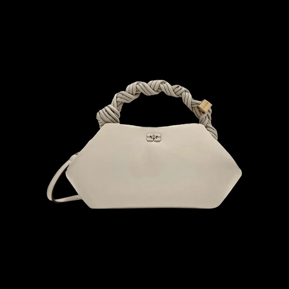 Ganni Light Grey Small Bou Bag - HypeFly India View 1