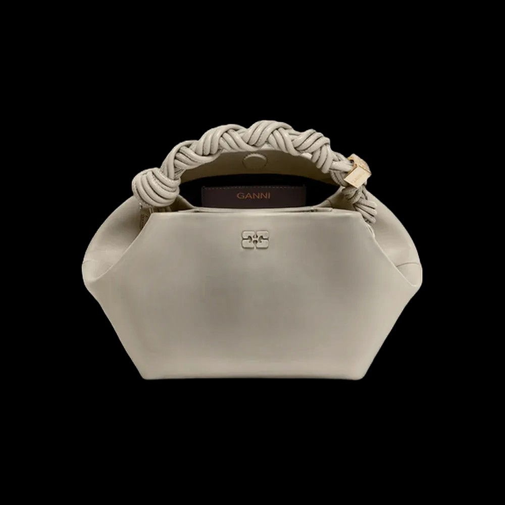 Ganni Light Grey Small Bou Bag - HypeFly India View 3