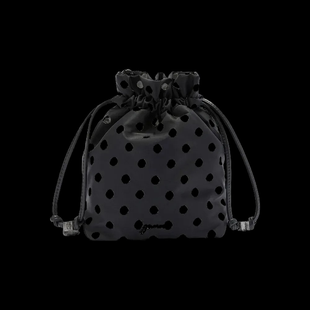 Ganni Printed Bou Bucket Pouch with Dots - HypeFly India View 1