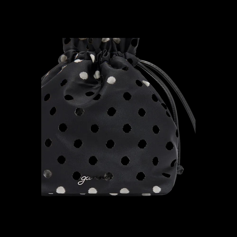 Ganni Printed Bou Bucket Pouch with Dots - HypeFly India View 3