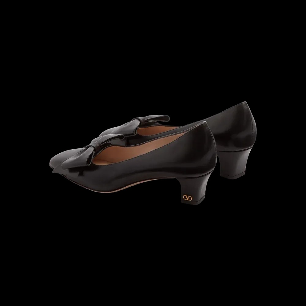 Valentino Bowow Pump In Kidskin 45mm Black - HypeFly India View 4
