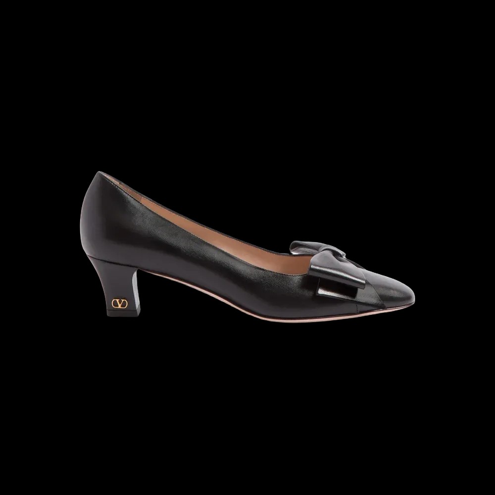 Valentino Bowow Pump In Kidskin 45mm Black - HypeFly India View 1