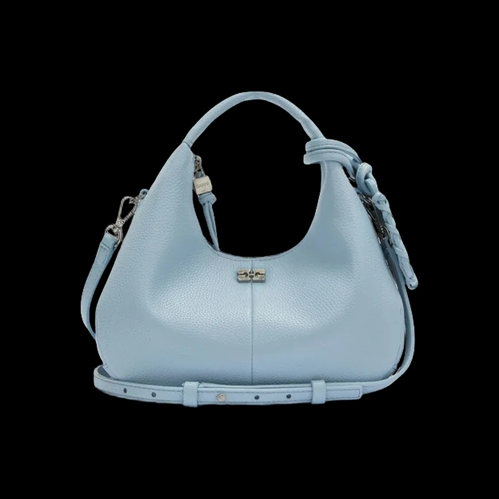 Ganni Mini Hobo Bag in Blue - HypeFly India View 1