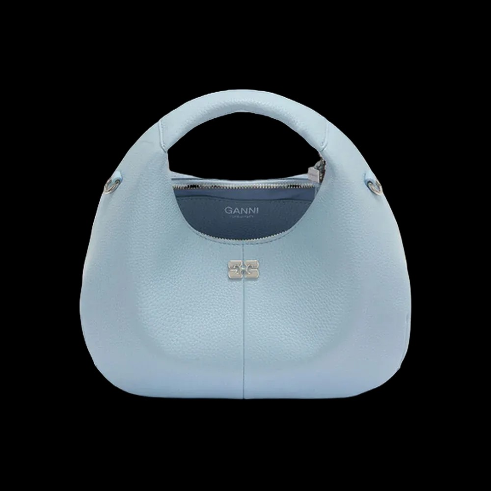 Ganni Mini Hobo Bag in Blue - HypeFly India View 2
