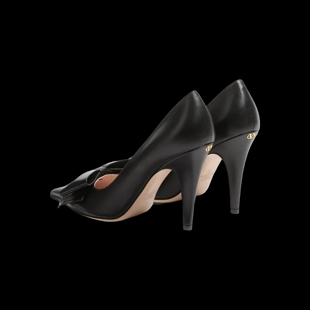 Valentino Bowow Pump In Kidskin 100mm Black - HypeFly India View 5