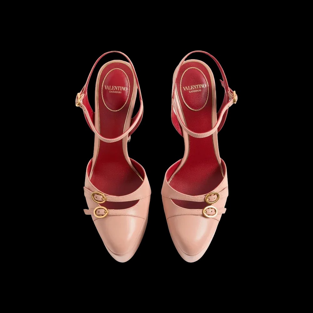 Valentino Crasher Platform Pumps In Kidskin 145mm Pink - HypeFly India View 2